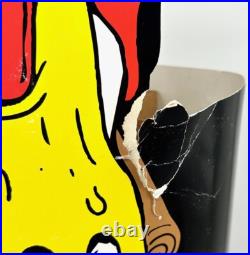 PABST BLUE RIBBON Melting Pizza Tap Handle Cardboard Pop Up Advertisement