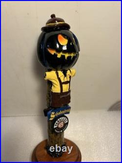 PARALLEL 49 SHADENFREUDE PUMPKIN OKTOBERFEST SCARECROW beer tap handle. CANADA