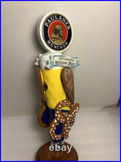 PAULANER MUNCHEN OKTOBERFEST BEER AND PRETZELS draft beer tap handle. GERMANY
