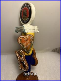 PAULANER MUNCHEN OKTOBERFEST BEER AND PRETZELS draft beer tap handle. GERMANY