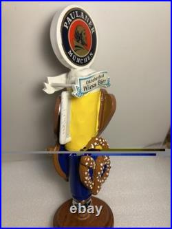 PAULANER MUNCHEN OKTOBERFEST BEER AND PRETZELS draft beer tap handle. GERMANY
