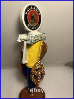 PAULANER MUNCHEN OKTOBERFEST BEER AND PRETZELS draft beer tap handle. GERMANY