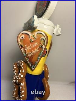 PAULANER MUNCHEN OKTOBERFEST BEER AND PRETZELS draft beer tap handle. GERMANY
