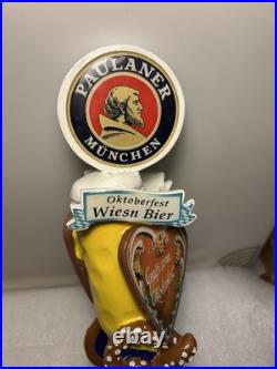 PAULANER MUNCHEN OKTOBERFEST BEER AND PRETZELS draft beer tap handle. GERMANY