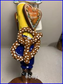PAULANER MUNCHEN OKTOBERFEST BEER AND PRETZELS draft beer tap handle. GERMANY