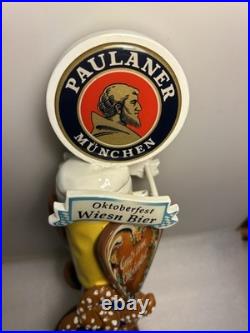 PAULANER MUNCHEN OKTOBERFEST BEER AND PRETZELS draft beer tap handle. GERMANY