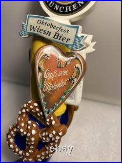 PAULANER MUNCHEN OKTOBERFEST BEER AND PRETZELS draft beer tap handle. GERMANY