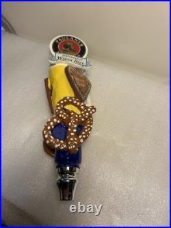 PAULANER MUNCHEN OKTOBERFEST BEER AND PRETZELS draft beer tap handle. GERMANY