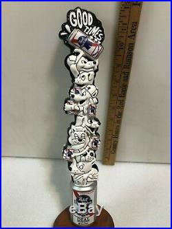 PBR PABST BLUE RIBBON GOOD TIMES art series beer tap handle. Milwaukee, Wisconsin