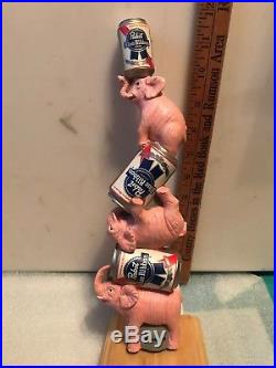 PBR PABST BLUE RIBBON PINK ELEPHANTS art series beer tap handle. EVERYWHERE USA