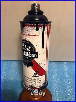 PBR PABST BLUE RIBBON SPRAY PAINT beer tap handle. Milwaukee, Wisconsin