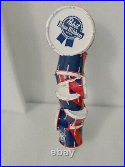 PBR Pabst Blue Ribbon Art Series Drum Set Rare NIB 10 Draft Beer Tap Handle Bar