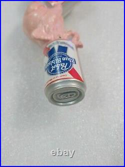PBR Pabst Blue Ribbon Happy Pink Elephants 11 Draft Beer Tap Handle Mancave