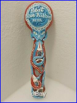 PBR Pabst Blue Ribbon Octopus Rocket Missile 12.5 Draft Beer Keg Tap Handle