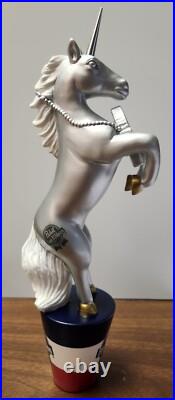 PBR Pabst Blue Ribbon Silver Unicorn Beer Tap Handle 11 Brand NEW in OG box