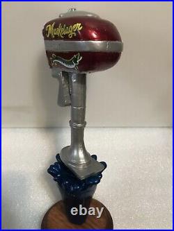 PECATONICA MUSKELAGER OUTBOARD MOTOR Draft beer tap handle. ILLINOIS