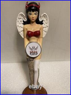 PHUK BEER NAUGHTY AND NICE ANGEL/DEVIL Draft beer tap handle. 2009. USA