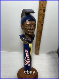 PRIMO BEER HAWAIIAN CHIEF AND WARRIOR KA'IANA draft beer tap handle. HAWAII