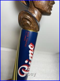 PRIMO BEER HAWAIIAN CHIEF AND WARRIOR KA'IANA draft beer tap handle. HAWAII