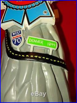 Pabst Art Colorado Snow & Clouds Mountain Interstate 70 Beer Sign Tap Handle. New