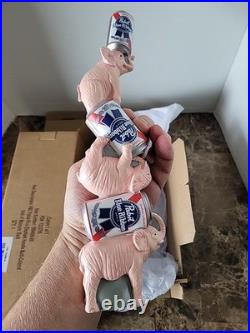 Pabst Blue Ribbon Beer Tap Handle Pink Elephants Brand New PBR Knob