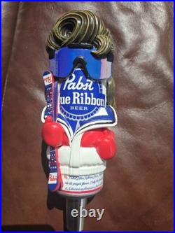 Pabst Blue Ribbon Brewski Skier Beer Tap Handle In Great Shape