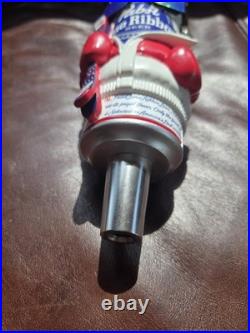 Pabst Blue Ribbon Brewski Skier Beer Tap Handle In Great Shape