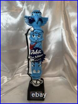 Pabst Blue Ribbon Craig Dransfield Art Series Totem Pole Beer Tap Handle read