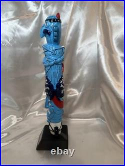 Pabst Blue Ribbon Craig Dransfield Art Series Totem Pole Beer Tap Handle read