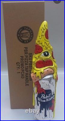 Pabst Blue Ribbon DELA DESO MELTING PIZZA ARTIST SERIES Hand Painted Tap Handle