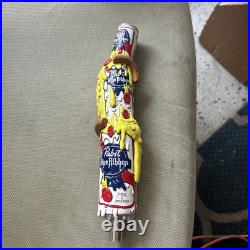 Pabst Blue Ribbon DELA DESO MELTING PIZZA ARTIST SERIES Hand Painted Tap Handle