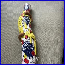 Pabst Blue Ribbon DELA DESO MELTING PIZZA ARTIST SERIES Hand Painted Tap Handle