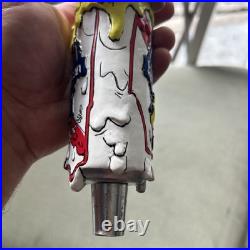 Pabst Blue Ribbon DELA DESO MELTING PIZZA ARTIST SERIES Hand Painted Tap Handle