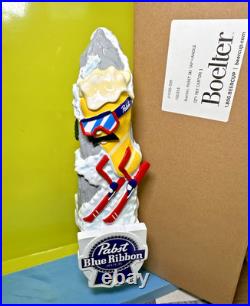 Pabst Blue Ribbon PBR BEER Tap Handle 12 SKI BREWSKI Mountain Snow Skiing NEW