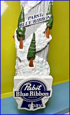 Pabst Blue Ribbon PBR BEER Tap Handle 12 SKI BREWSKI Mountain Snow Skiing NEW