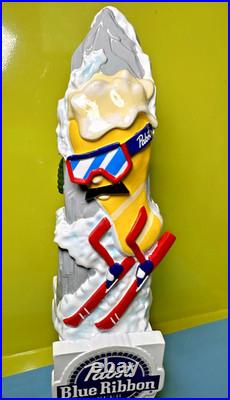 Pabst Blue Ribbon PBR BEER Tap Handle 12 SKI BREWSKI Mountain Snow Skiing NEW