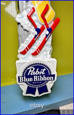 Pabst Blue Ribbon PBR BEER Tap Handle 12 SKI BREWSKI Mountain Snow Skiing NEW