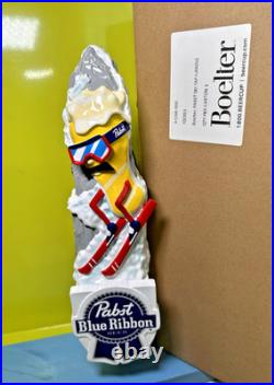 Pabst Blue Ribbon PBR BEER Tap Handle 12 SKI BREWSKI Mountain Snow Skiing NEW