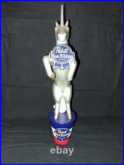 Pabst Blue Ribbon PBR Silver Unicorn Beer Tap Handle
