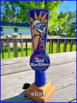 Pbr Pabst Blue Ribbon Scarce Liberty Series Old Ceramic 9 Inc Beer Tap Handle
