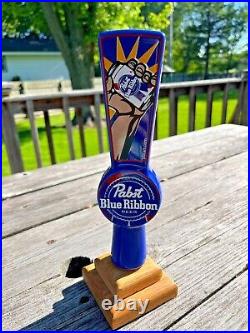 Pbr Pabst Blue Ribbon Scarce Liberty Series Old Ceramic 9 Inc Beer Tap Handle