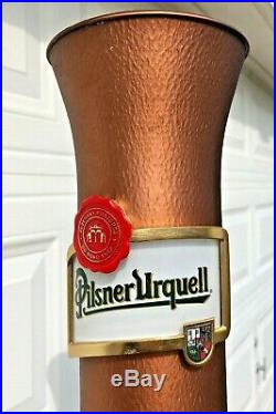 Pilsner Urquell Beer Tap Handle Metal Tower 23 Tall Bar Pub RARE