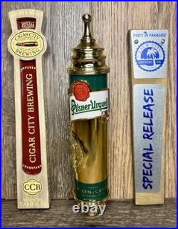 Pilsner Urquell, Cigar City Brewing, & Palm City Draft Brewing Beer Tap Handles