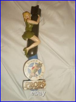 Pin Up Bomber Girl Craft Beer Tap Handle Props Craft Brewery 11.5'' Tall
