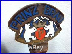 Prinz Brau beer tap handle, Brewed in Anchorage Alaska RARE totem pole style tap