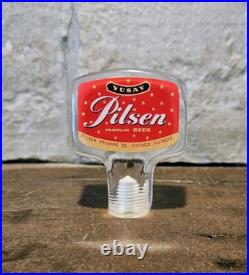 RARE 1950s Yusay Pilsen Beer Tap Handle Knob Pilsen Brewing Chicago IL