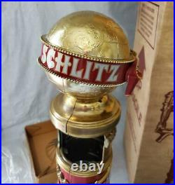 RARE 1973 New In Box SCHLITZ Lighted Globe BEER TOWER COVER Tap Handle Kegerator