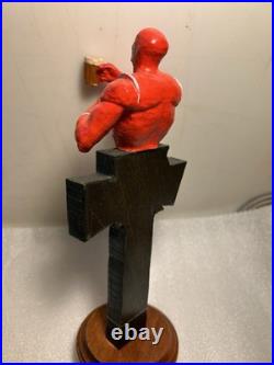 RARE ANTI-VILLAIN ALE CO. DAREDEVIL SUPERHERO draft beer tap handle RHODE ISLAND
