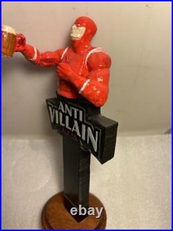 RARE ANTI-VILLAIN ALE CO. DAREDEVIL SUPERHERO draft beer tap handle RHODE ISLAND