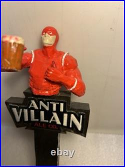 RARE ANTI-VILLAIN ALE CO. DAREDEVIL SUPERHERO draft beer tap handle RHODE ISLAND